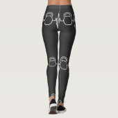 Minimalistisches M-Design | Fette Monogramm-Aussag Leggings (Rückseite)