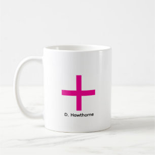 Minimalistisches Magenta Pluszeichen Benutzerdefin Kaffeetasse