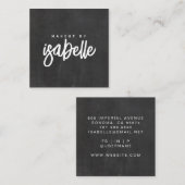 Minimalistisches Makeup-Künstlerskript Quadratische Visitenkarte (Vorne/Hinten)