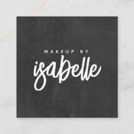 Minimalistisches Makeup-Künstlerskript Quadratische Visitenkarte