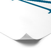 Minimalistisches Mallorca Spanien Mittelmeer-Ölgem Poster (Ecke)