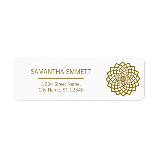 Minimalistisches Mandala Elegante Business Address (Vorne)