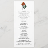 Minimalistisches Marigold-Hochzeitsprogramm Programm (Vorderseite)