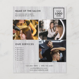 Minimalistisches Marketing-Flyer für Salon Flyer