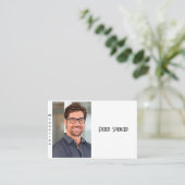 Minimalistisches Marketing Foto Einfache Visitenka Visitenkarte (Stehend Vorderseite)