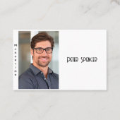 Minimalistisches Marketing Foto Einfache Visitenka Visitenkarte (Vorderseite)