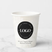 Minimalistisches Marmor für das Round Circle Custo Pappbecher (Vorderseite)