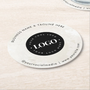 Minimalistisches Marmor für das Round Circle Custo Runder Pappuntersetzer