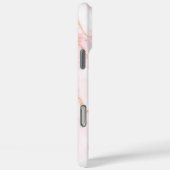 Minimalistisches Marmorrosa-Rosa-Goldmonogramm Case-Mate iPhone Hülle (Rückseite / Rechts)