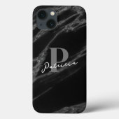 Minimalistisches Marmorschwarz Case-Mate iPhone Hülle (Rückseite)