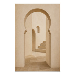 Minimalistisches marokkanisches Torwandkunstplakat Poster