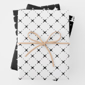 Minimalistisches, maskulinarisches schwarzes Wrapp Geschenkpapier Set (Beispiel)