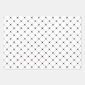 Minimalistisches, maskulinarisches schwarzes Wrapp Geschenkpapier Set (Vorderseite)