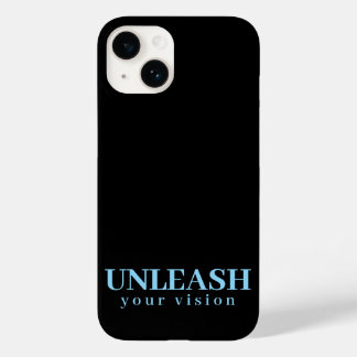 Minimalistisches Matt-Schwarz-Entfalte-Deine-Visio Case-Mate iPhone 14 Hülle