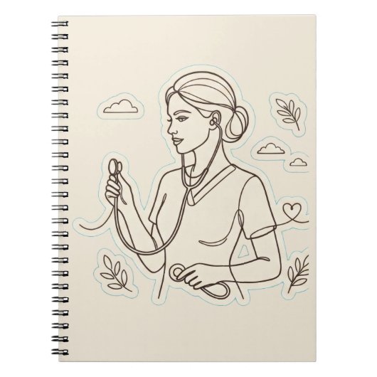 Minimalistisches Medizinjournal Notizblock (Vorderseite)