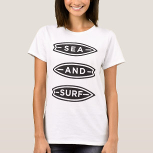 Minimalistisches Meer- und Surfdesign - Vintager O T-Shirt
