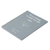 Minimalistisches Memorial-Geschenk für kundenspezi Notizblock (Linke Seite)