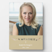 Minimalistisches Memorial Lounge Französisches Fot Fotoplatte (Vorderseite)