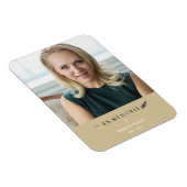 Minimalistisches Memorial Lounge Französisches Fot Magnet (Rechte Seite)