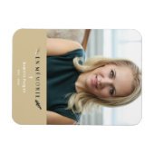 Minimalistisches Memorial Lounge Französisches Fot Magnet (Horizontal)