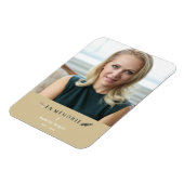 Minimalistisches Memorial Lounge Französisches Fot Magnet (Linke Seite)