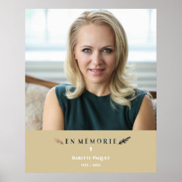 Minimalistisches Memorial Lounge Französisches Fot Poster