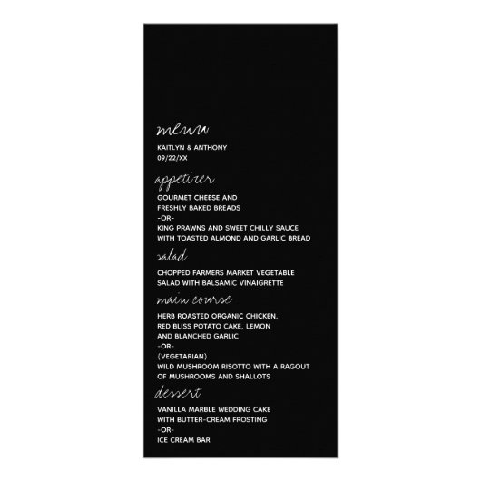 Minimalistisches Menü für Schwarz/Weiß-Skripte (Vorne)