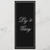 Minimalistisches Menü "Schwarz/Weiß" Programm (Rückseite)