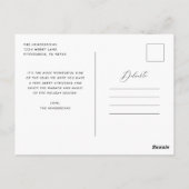 Minimalistisches Merry Script Holiday Foto Postkarte (Rückseite)