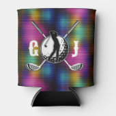 Minimalistisches Metallic-farbiges Monogramm-Desig Dosenkühler (Vorderseite)