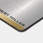 Minimalistisches metallisches Silbergoldakzent Mon Schreibtischunterlage (Ecke)