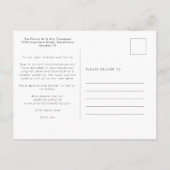 Minimalistisches Micro Wedding Foto Save the Date Ankündigungspostkarte (Rückseite)