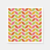 Minimalistisches Mid Century farbenfrohe Blätter M Serviette (Vorderseite)