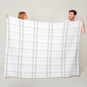 Minimalistisches Millimeterpapier-Gitternuster Fleecedecke