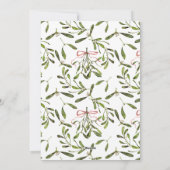 Minimalistisches Mistletoe-Foto Feiertagskarte (Rückseite)