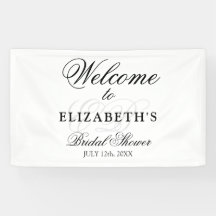 Minimalistisches Mit Monogramm Begrüßungs-Brautpar