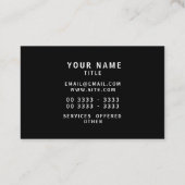 Minimalistisches mit Monogramm elegantes Visitenkarte (Rückseite)