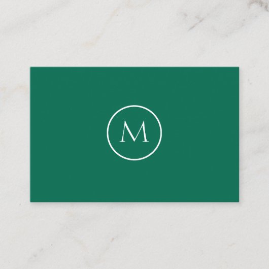 Minimalistisches mit Monogramm elegantes Visitenkarte (Vorderseite)