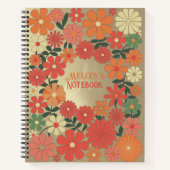 Minimalistisches Mit Monogramm Notebook mit einer Notizblock (Vorderseite)