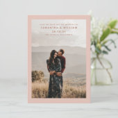 Minimalistisches Mix und elegantes modernes Foto Save The Date (Stehend Vorderseite)