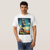 Minimalistisches Moai T-Shirt - Stilvolle Rapa Nui (Vorne ganz)