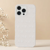 Minimalistisches Modern Beige Initial Pattern Mono Case-Mate iPhone Hülle