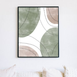 Minimalistisches Modern Boho Abstrakt Art Print Po Poster