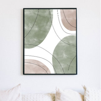 Minimalistisches Modern Boho Abstrakt Art Print Po Poster