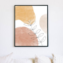 Minimalistisches Modern Boho Abstrakt Art Print Po