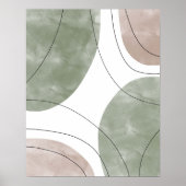 Minimalistisches Modern Boho Abstrakt Art Print Po Poster (Vorne)