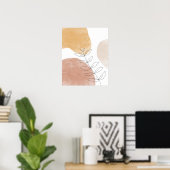 Minimalistisches Modern Boho Abstrakt Art Print Po Poster (Heimbüro)