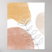 Minimalistisches Modern Boho Abstrakt Art Print Po Poster (Vorne)