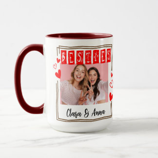 Minimalistisches Modern Chic Best Friends BESTE FR Tasse