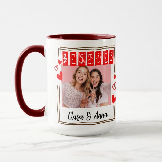 Minimalistisches Modern Chic Best Friends BESTE FR Tasse (Links)